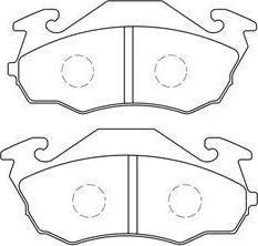 AISIN F1N003 - Комплект спирачно феродо, дискови спирачки vvparts.bg