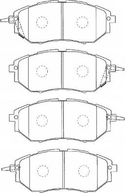 AISIN F1N019 - Комплект спирачно феродо, дискови спирачки vvparts.bg