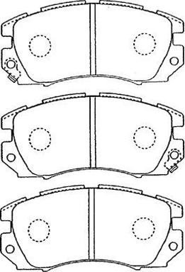 AISIN F1N011 - Комплект спирачно феродо, дискови спирачки vvparts.bg