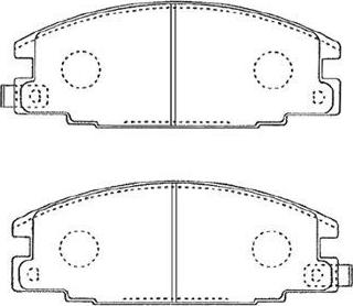 AISIN J1N010 - Комплект спирачно феродо, дискови спирачки vvparts.bg