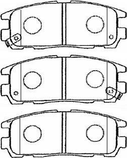 AISIN J2N009 - Комплект спирачно феродо, дискови спирачки vvparts.bg