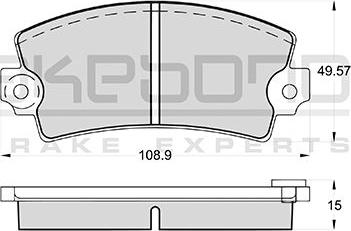 Akebono AN-4497WK - Комплект спирачно феродо, дискови спирачки vvparts.bg