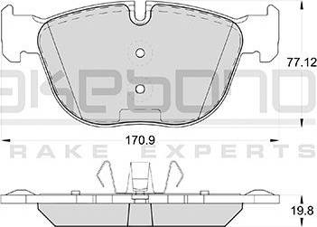 Akebono AN-4446K - Комплект спирачно феродо, дискови спирачки vvparts.bg