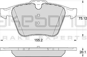 Akebono AN-4457K - Комплект спирачно феродо, дискови спирачки vvparts.bg