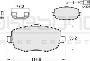 Akebono AN-4464WK - Комплект спирачно феродо, дискови спирачки vvparts.bg