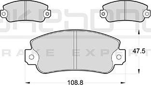 Akebono AN-4409KE - Комплект спирачно феродо, дискови спирачки vvparts.bg