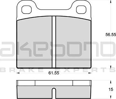 Akebono AN-4402KE - Комплект спирачно феродо, дискови спирачки vvparts.bg