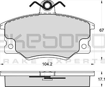 Akebono AN-4411KE - Комплект спирачно феродо, дискови спирачки vvparts.bg