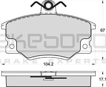 Akebono AN-4411K - Комплект спирачно феродо, дискови спирачки vvparts.bg