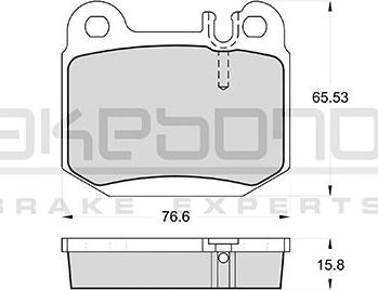 Akebono AN-4422KE - Комплект спирачно феродо, дискови спирачки vvparts.bg