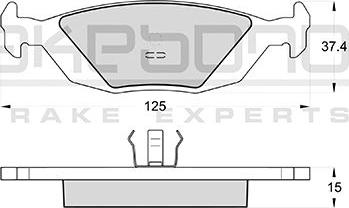 Akebono AN-4594K - Комплект спирачно феродо, дискови спирачки vvparts.bg