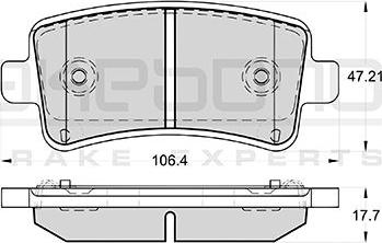 Akebono AN-4543WK - Комплект спирачно феродо, дискови спирачки vvparts.bg