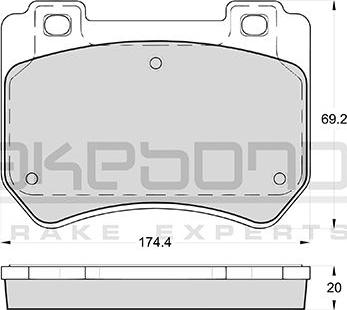 Akebono AN-4585WK - Комплект спирачно феродо, дискови спирачки vvparts.bg