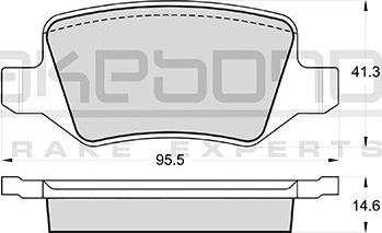 Akebono AN-4529KE - Комплект спирачно феродо, дискови спирачки vvparts.bg