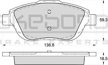 Stark SKBP-0011557 - Комплект спирачно феродо, дискови спирачки vvparts.bg
