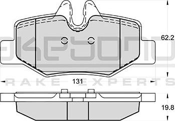 Akebono AN-4603KE - Комплект спирачно феродо, дискови спирачки vvparts.bg