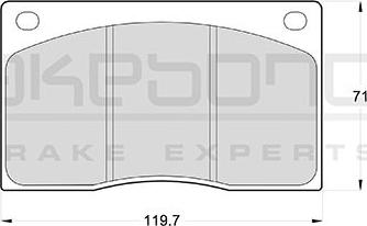 Akebono AN-4092K - Комплект спирачно феродо, дискови спирачки vvparts.bg