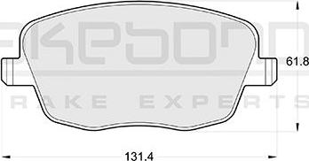 Akebono AN-4097K - Комплект спирачно феродо, дискови спирачки vvparts.bg