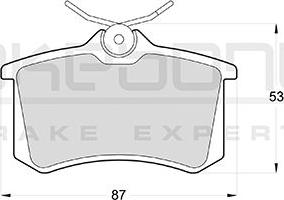 Akebono AN-4045KE - Комплект спирачно феродо, дискови спирачки vvparts.bg