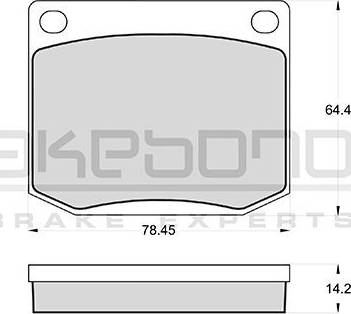 Akebono AN-4069K - Комплект спирачно феродо, дискови спирачки vvparts.bg