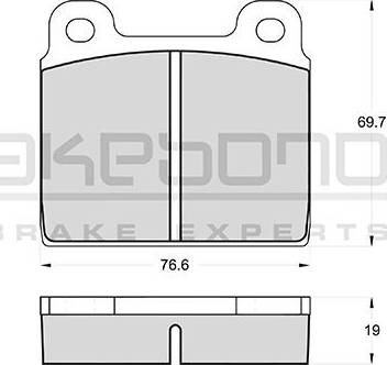 Akebono AN-4083K - Комплект спирачно феродо, дискови спирачки vvparts.bg