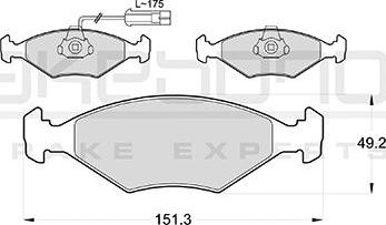 Akebono AN-4034WKE - Комплект спирачно феродо, дискови спирачки vvparts.bg