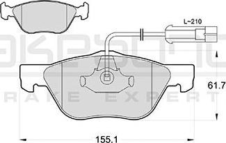 Akebono AN-4031WKE - Комплект спирачно феродо, дискови спирачки vvparts.bg