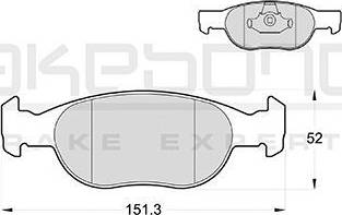 Akebono AN-4028K - Комплект спирачно феродо, дискови спирачки vvparts.bg