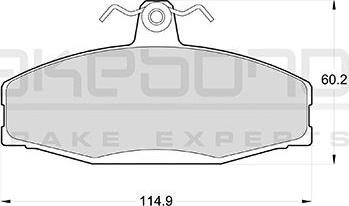 Akebono AN-4072KE - Комплект спирачно феродо, дискови спирачки vvparts.bg