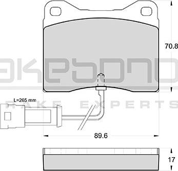 Akebono AN-4195WKE - Комплект спирачно феродо, дискови спирачки vvparts.bg