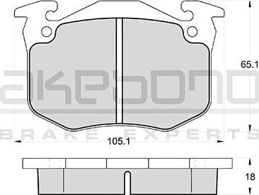 Akebono AN-4149WKE - Комплект спирачно феродо, дискови спирачки vvparts.bg