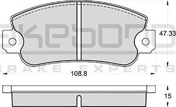 Akebono AN-4148WK - Комплект спирачно феродо, дискови спирачки vvparts.bg