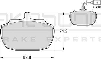 Akebono AN-4154WK - Комплект спирачно феродо, дискови спирачки vvparts.bg