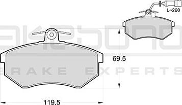 Akebono AN-4169WKE - Комплект спирачно феродо, дискови спирачки vvparts.bg