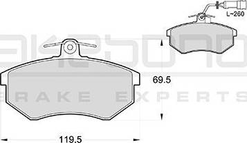 Akebono AN-4169WK - Комплект спирачно феродо, дискови спирачки vvparts.bg