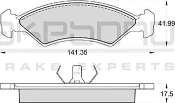 Akebono AN-4167KE - Комплект спирачно феродо, дискови спирачки vvparts.bg