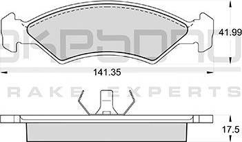 Akebono AN-4167K - Комплект спирачно феродо, дискови спирачки vvparts.bg