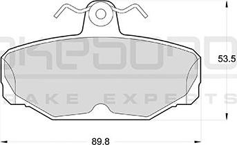 Akebono AN-4104K - Комплект спирачно феродо, дискови спирачки vvparts.bg