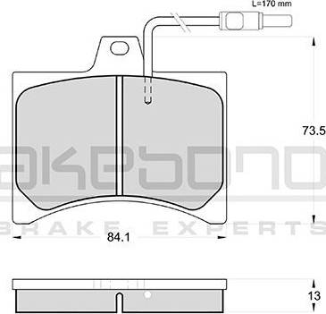 Akebono AN-4101WK - Комплект спирачно феродо, дискови спирачки vvparts.bg