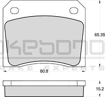 Akebono AN-4119KE - Комплект спирачно феродо, дискови спирачки vvparts.bg