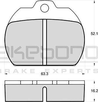 Akebono AN-4117K - Комплект спирачно феродо, дискови спирачки vvparts.bg