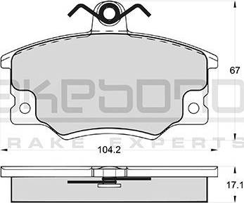 Akebono AN-4186WK - Комплект спирачно феродо, дискови спирачки vvparts.bg