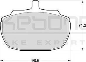 Akebono AN-4133K - Комплект спирачно феродо, дискови спирачки vvparts.bg