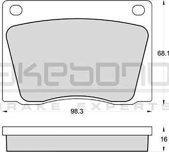 Akebono AN-4126KE - Комплект спирачно феродо, дискови спирачки vvparts.bg