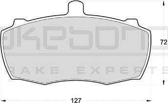 Akebono AN-4170K - Комплект спирачно феродо, дискови спирачки vvparts.bg