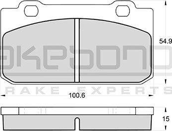 Akebono AN-4171WK - Комплект спирачно феродо, дискови спирачки vvparts.bg