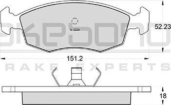 Akebono AN-4178WK - Комплект спирачно феродо, дискови спирачки vvparts.bg