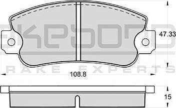 Akebono AN-4172WK - Комплект спирачно феродо, дискови спирачки vvparts.bg