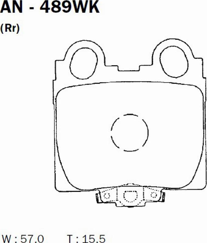 Akebono AN-489WK - Комплект спирачно феродо, дискови спирачки vvparts.bg