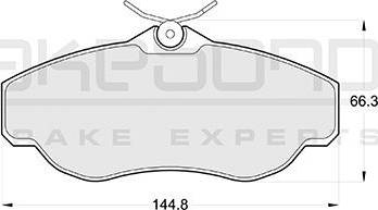 Akebono AN-4345K - Комплект спирачно феродо, дискови спирачки vvparts.bg